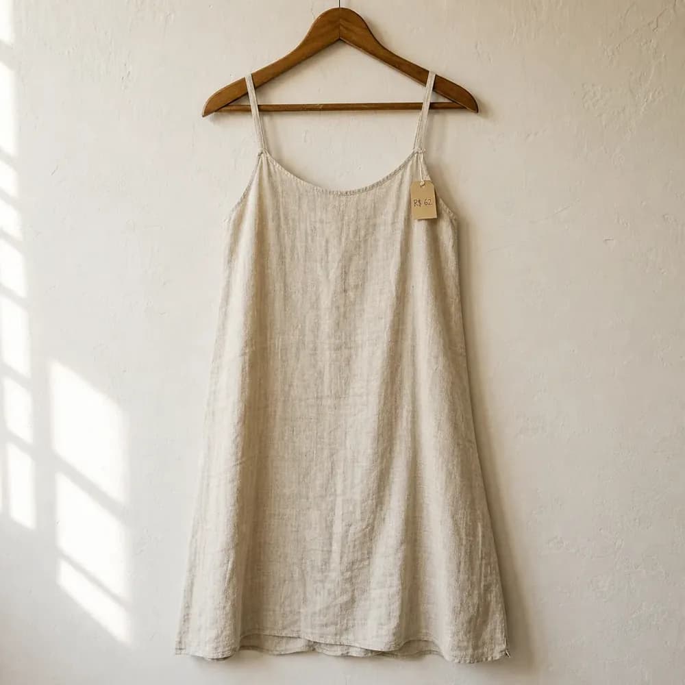 Vestido Midi Linho Cru (peça)